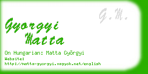 gyorgyi matta business card